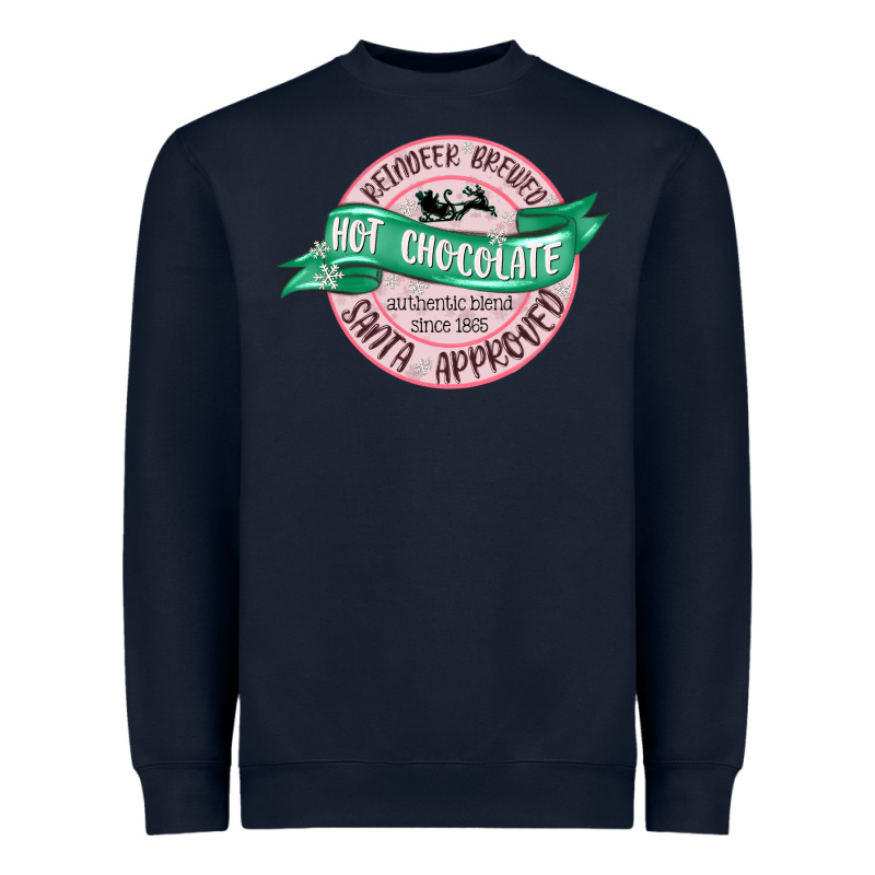 Reindeer Brewed Santa Approved Pink Heavyweight Sweatshirt by MaliasSmallBusiness | Teevron