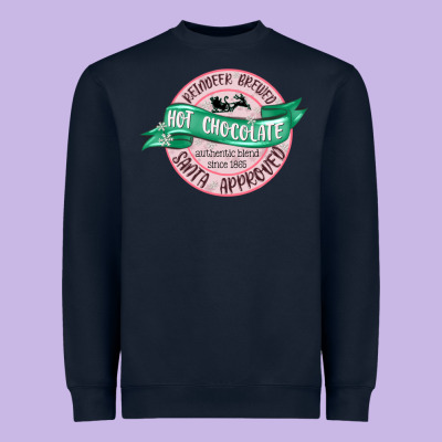 Reindeer Brewed Santa Approved Pink Heavyweight Sweatshirt Designed By Maliassmallbusiness
