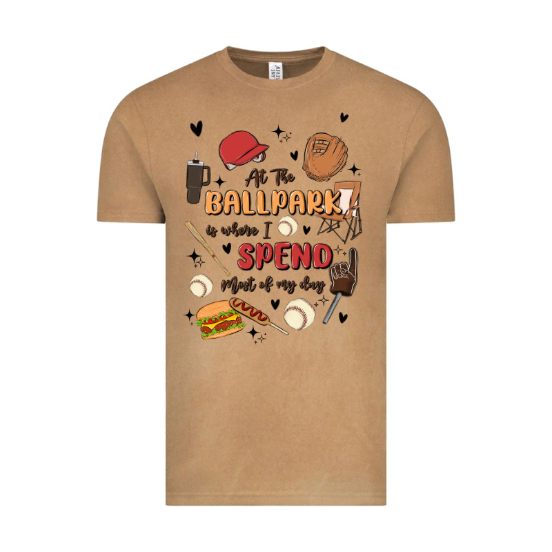 At The Ballpark Is Where I Spend Most Of My Day Vintage Tee by MaliasSmallBusiness | Teevron