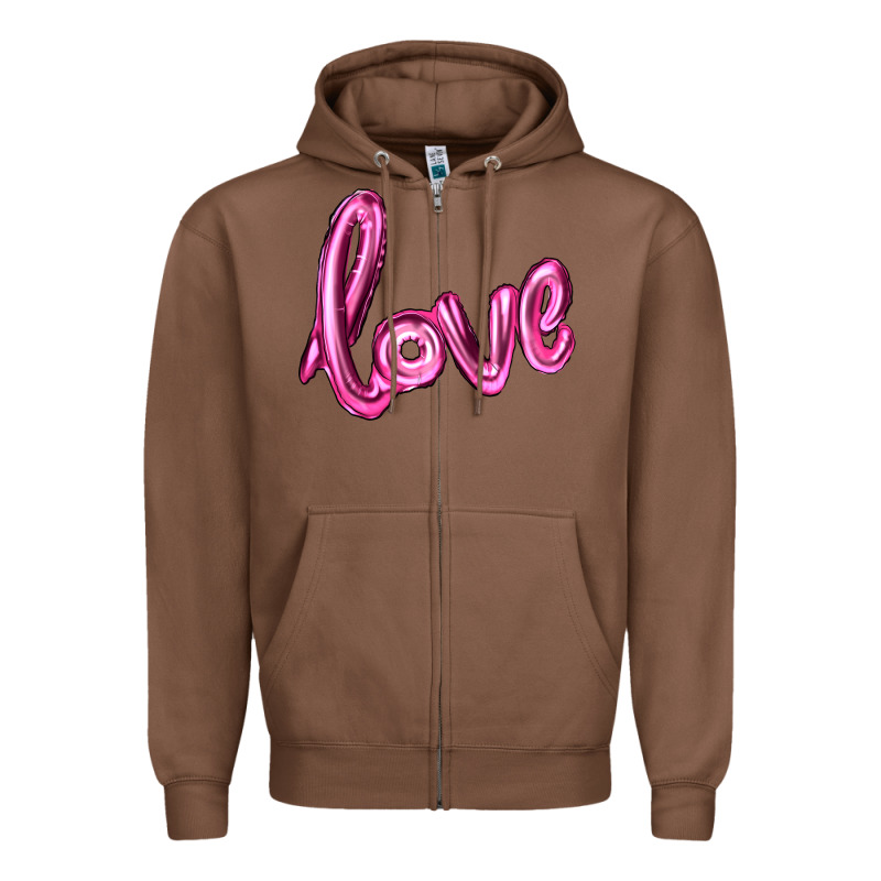Valentine's Day Love Balloon Zipper Hoodie by RanaPortraitStore | Teevron
