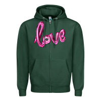 Sports Green valentine's day love balloon Zipper Hoodie - RanaPortraitStore