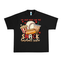 Black i'm just here for the snack baseball sister Urban Heavy Tee - MaliasSmallBusiness