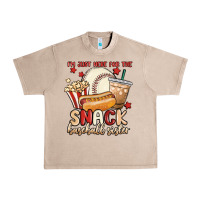French Oak i'm just here for the snack baseball sister Urban Heavy Tee - MaliasSmallBusiness