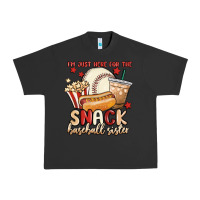 Pigment Black i'm just here for the snack baseball sister Urban Heavy Tee - MaliasSmallBusiness
