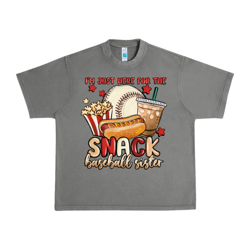 I'm Just Here For The Snack Baseball Sister Urban Heavy Tee by MaliasSmallBusiness | Teevron