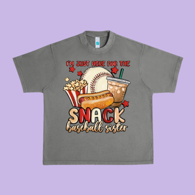 I'm Just Here For The Snack Baseball Sister Urban Heavy Tee Designed By Maliassmallbusiness