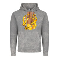 Cloud Rock Childhood Cancer diva yellow ribbon Vintage Hoodie - NancyCooperArtShop