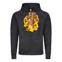 Vintage Black Childhood Cancer diva yellow ribbon Vintage Hoodie - NancyCooperArtShop