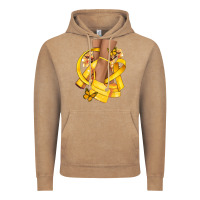 Vintage Coffee Childhood Cancer diva yellow ribbon Vintage Hoodie - NancyCooperArtShop