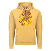 Vintage Mustard Childhood Cancer diva yellow ribbon Vintage Hoodie - NancyCooperArtShop