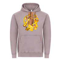 Vintage Zinc Childhood Cancer diva yellow ribbon Vintage Hoodie - NancyCooperArtShop