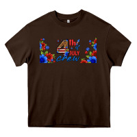 Chocolate Brown floral 4th of july crew 16oz libbey cup Heavy Core Tee - HRA Design Shop