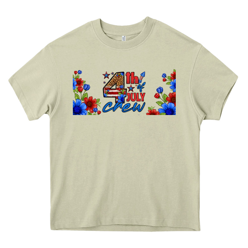 Floral 4th Of July Crew 16oz Libbey Cup Heavy Core Tee by HRA Design Shop | Teevron