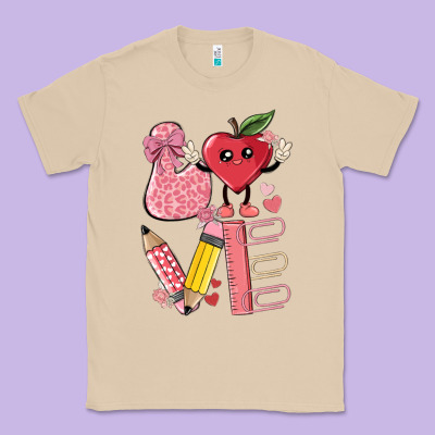 Love Teacher Classic Tee Designed By Maliassmallbusiness