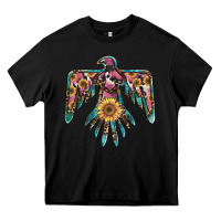 Black pinky western sunflower thunderbird Heavy Core Tee - BarkalooDesign