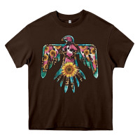 Chocolate Brown pinky western sunflower thunderbird Heavy Core Tee - BarkalooDesign