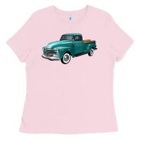 Bubblegum Pink western truck left 34 view Ladies Tee - FaDigitalArtStudio