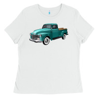 White western truck left 34 view Ladies Tee - FaDigitalArtStudio
