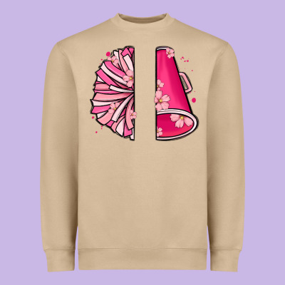 Custom Name Cheerleader With Megaphone Heavyweight Sweatshirt Designed By Maliassmallbusiness