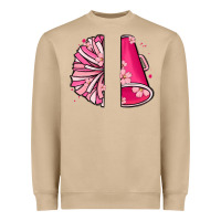 Mushroom custom name cheerleader with megaphone Heavyweight Sweatshirt - MaliasSmallBusiness