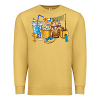 Antique Gold Volleyball coffee cups Premium Sweatshirt - HowdyJamesFarm