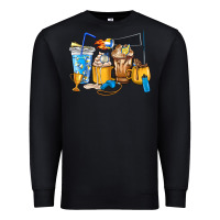 Black Volleyball coffee cups Premium Sweatshirt - HowdyJamesFarm