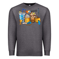 Charcoal Heather Volleyball coffee cups Premium Sweatshirt - HowdyJamesFarm