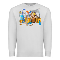 Dove Grey Volleyball coffee cups Premium Sweatshirt - HowdyJamesFarm