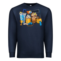 Navy Volleyball coffee cups Premium Sweatshirt - HowdyJamesFarm