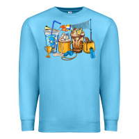 Ocean Blue Volleyball coffee cups Premium Sweatshirt - HowdyJamesFarm