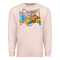 Pale Pink Volleyball coffee cups Premium Sweatshirt - HowdyJamesFarm