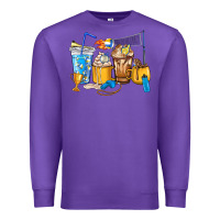 Purple Volleyball coffee cups Premium Sweatshirt - HowdyJamesFarm