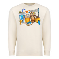 Sandshell Volleyball coffee cups Premium Sweatshirt - HowdyJamesFarm
