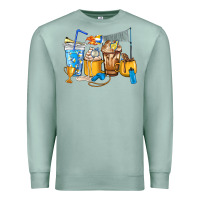 Seafoam Volleyball coffee cups Premium Sweatshirt - HowdyJamesFarm