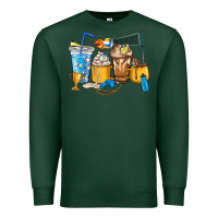 Sports Green Volleyball coffee cups Premium Sweatshirt - HowdyJamesFarm