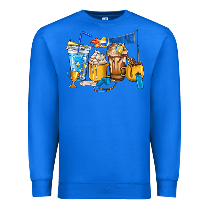 Volleyball Coffee Cups Premium Sweatshirt by HowdyJamesFarm | Teevron