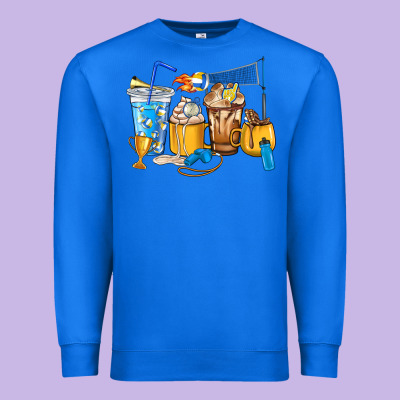 Volleyball Coffee Cups Premium Sweatshirt Designed By Howdyjamesfarm