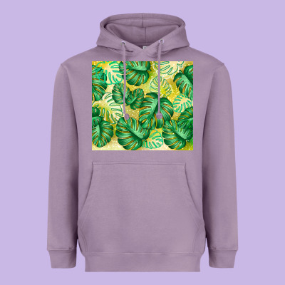 Monstera Leaf Heavyweight Hoodie Designed By Tumblerdesignbyshophia
