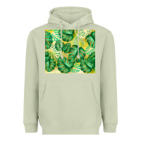 Matcha monstera leaf Heavyweight Hoodie - TumblerDesignByShophia