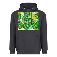 Smoke monstera leaf Heavyweight Hoodie - TumblerDesignByShophia