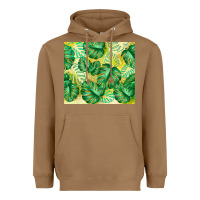 Toasted Coconut monstera leaf Heavyweight Hoodie - TumblerDesignByShophia