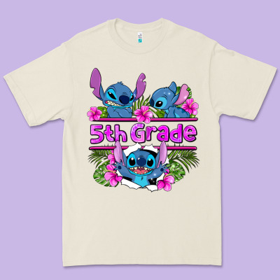 Preview Flower Stitch 5th Grade Premium Tee Designed By Adodesignshop