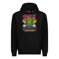 Black My heart is on that court Baseball Premium Hoodie - HowdyJamesFarm