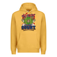 Mustard My heart is on that court Baseball Premium Hoodie - HowdyJamesFarm