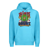 Ocean Blue My heart is on that court Baseball Premium Hoodie - HowdyJamesFarm