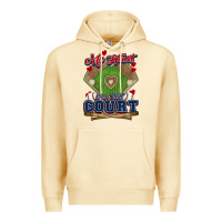 Pina Colada My heart is on that court Baseball Premium Hoodie - HowdyJamesFarm