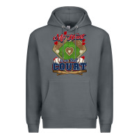 Rock My heart is on that court Baseball Premium Hoodie - HowdyJamesFarm