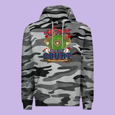 My Heart Is On That Court Baseball Premium Hoodie Designed By Howdyjamesfarm