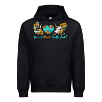 Black peace love bull skull bbs Urban Hoodie - BundleAndBundleShop