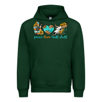 Forest Green peace love bull skull bbs Urban Hoodie - BundleAndBundleShop